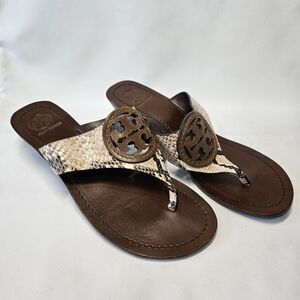 Women's Brown and Cream Sandals